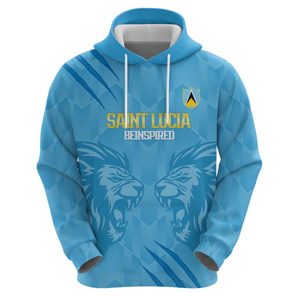 Custom Saint Lucia Cricket Hoodie Go Champions Beinspired