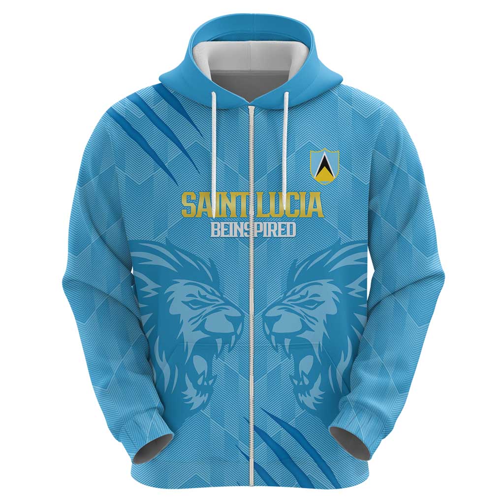 Custom Saint Lucia Cricket Hoodie Go Champions Beinspired
