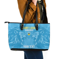Custom Saint Lucia Cricket Leather Tote Bag Go Champions Beinspired