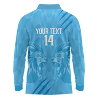 Custom Saint Lucia Cricket Long Sleeve Polo Shirt Go Champions Beinspired