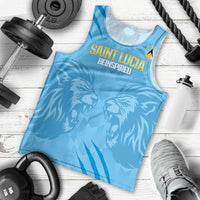 Custom Saint Lucia Cricket Men Tank Top Go Champions Beinspired