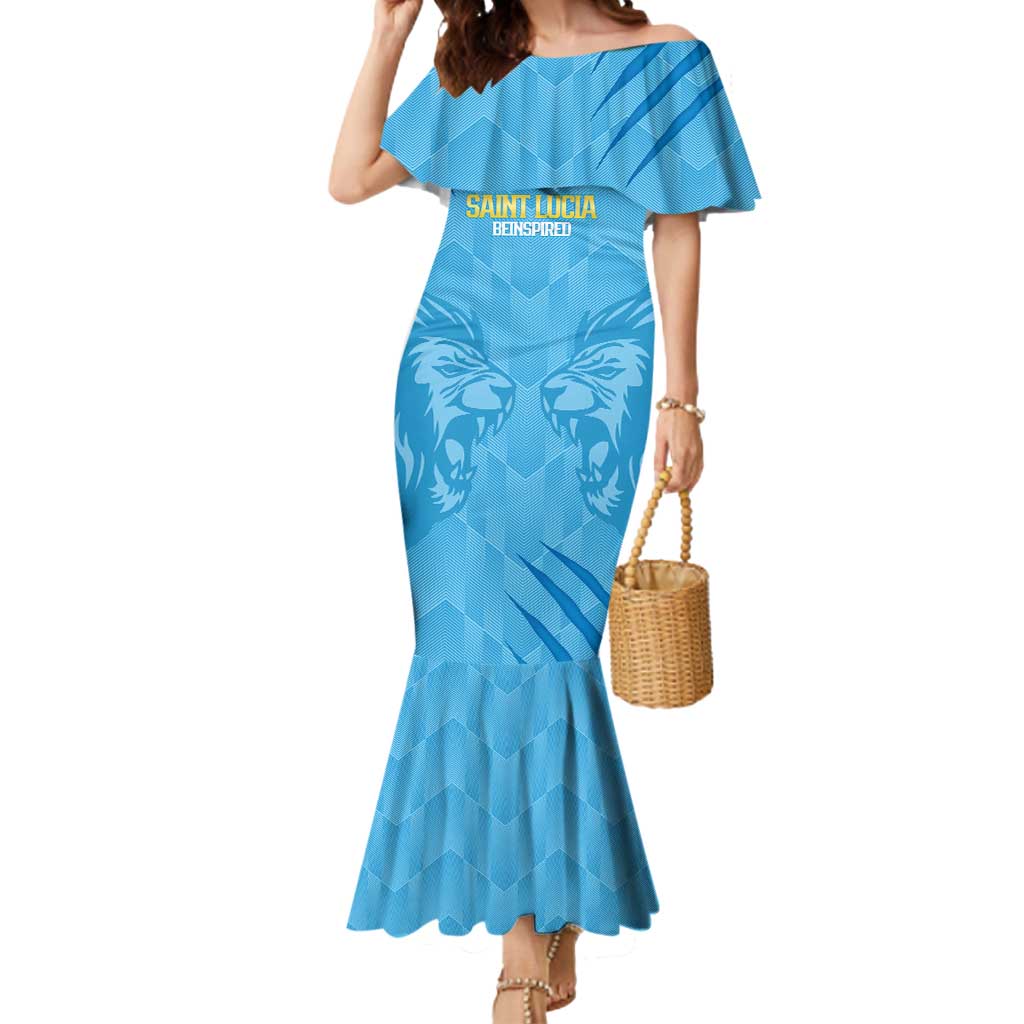Custom Saint Lucia Cricket Mermaid Dress Go Champions Beinspired
