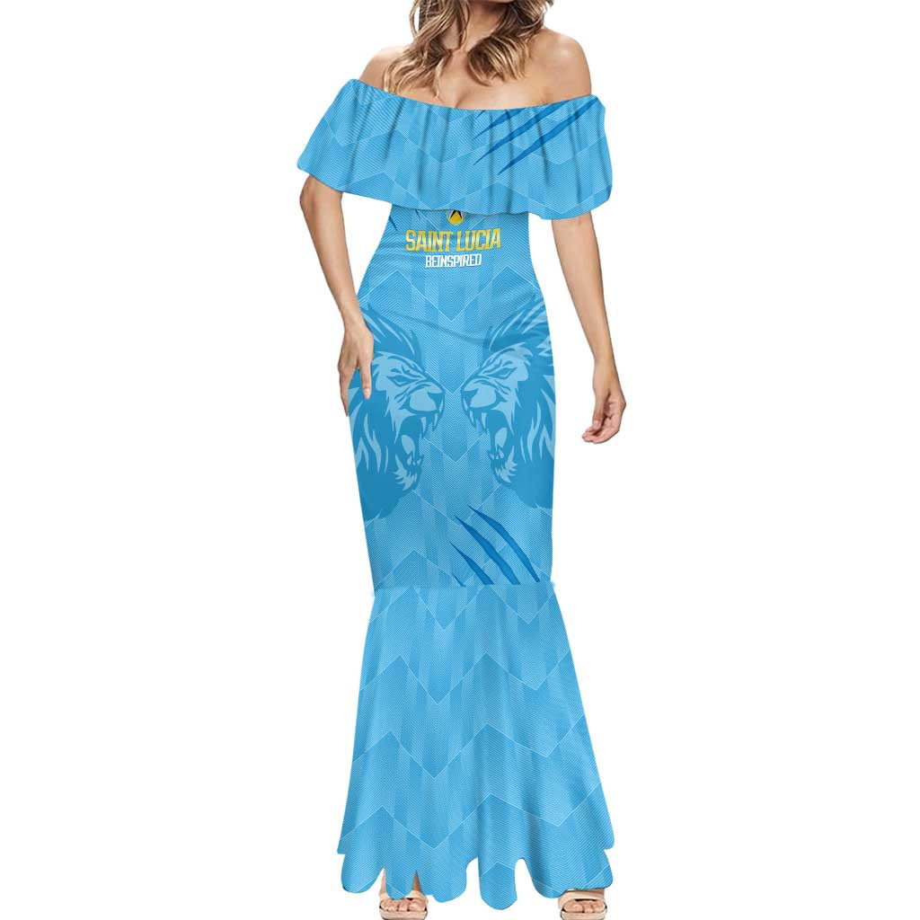Custom Saint Lucia Cricket Mermaid Dress Go Champions Beinspired