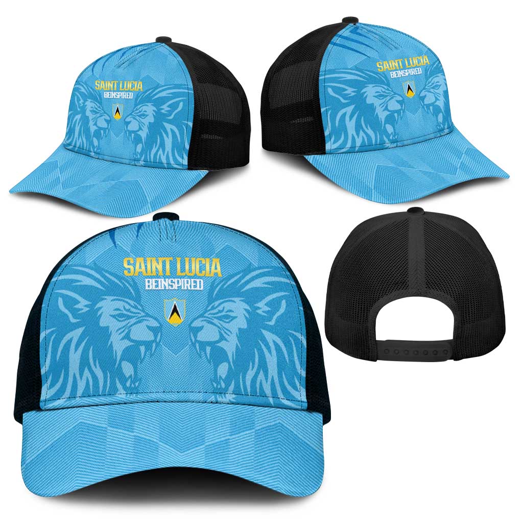 Saint Lucia Cricket Mesh Trucker Cap Go Champions Beinspired - Wonder Print Shop