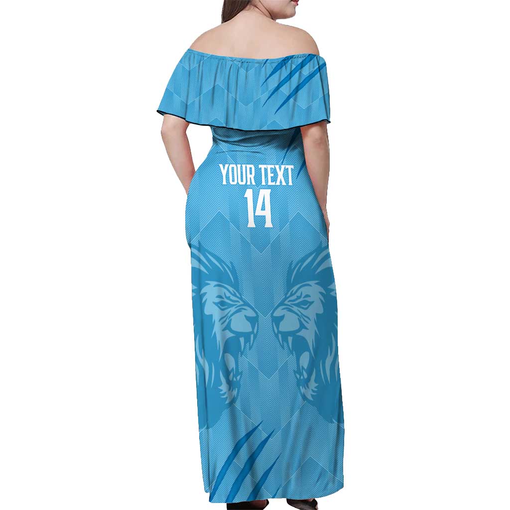 Custom Saint Lucia Cricket Off Shoulder Maxi Dress Go Champions Beinspired