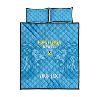 Custom Saint Lucia Cricket Quilt Bed Set Go Champions Beinspired