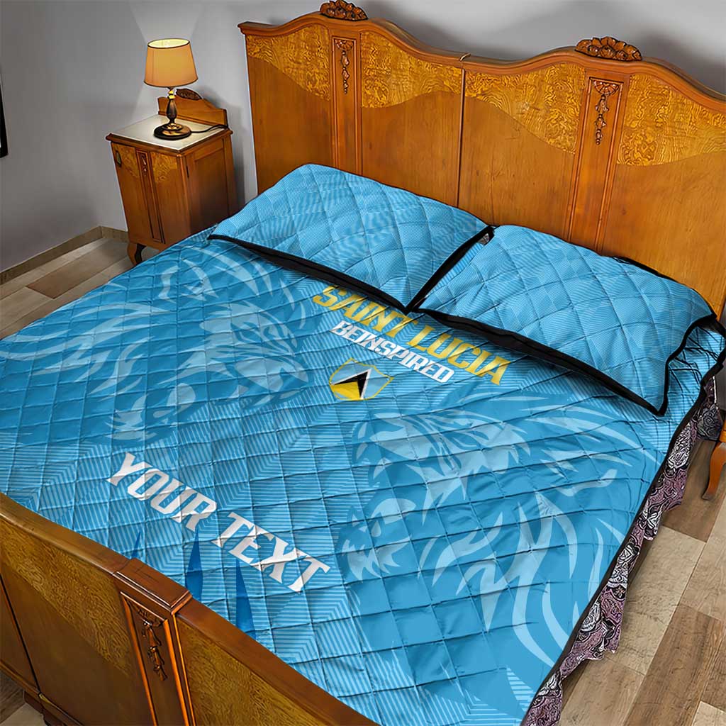 Custom Saint Lucia Cricket Quilt Bed Set Go Champions Beinspired