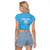 Custom Saint Lucia Cricket Raglan Cropped T Shirt Go Champions Beinspired