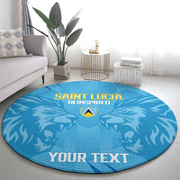 Custom Saint Lucia Cricket Round Carpet Go Champions Beinspired