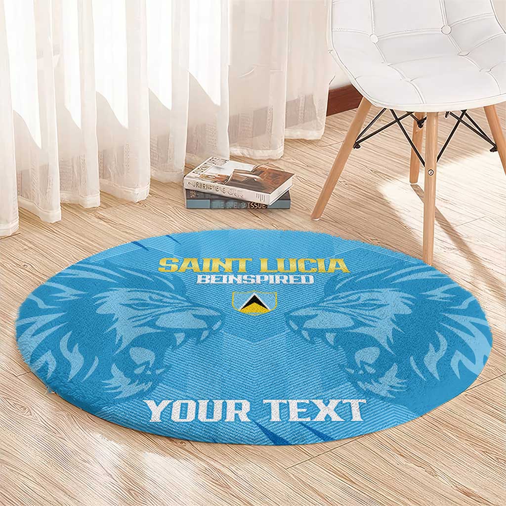Custom Saint Lucia Cricket Round Carpet Go Champions Beinspired