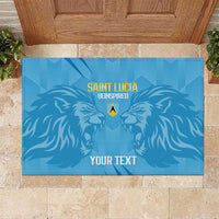 Custom Saint Lucia Cricket Rubber Doormat Go Champions Beinspired