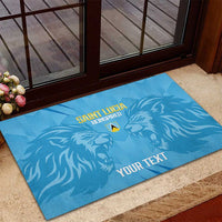 Custom Saint Lucia Cricket Rubber Doormat Go Champions Beinspired