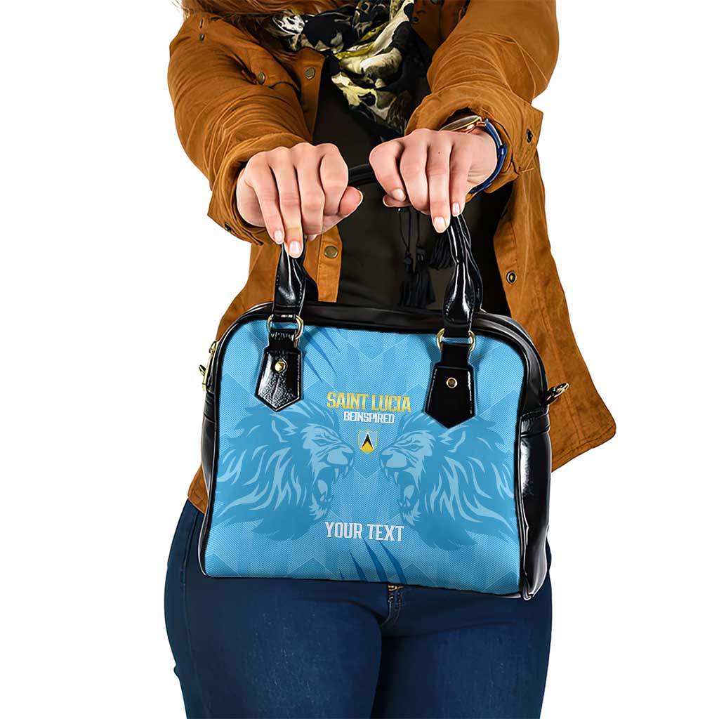 Custom Saint Lucia Cricket Shoulder Handbag Go Champions Beinspired