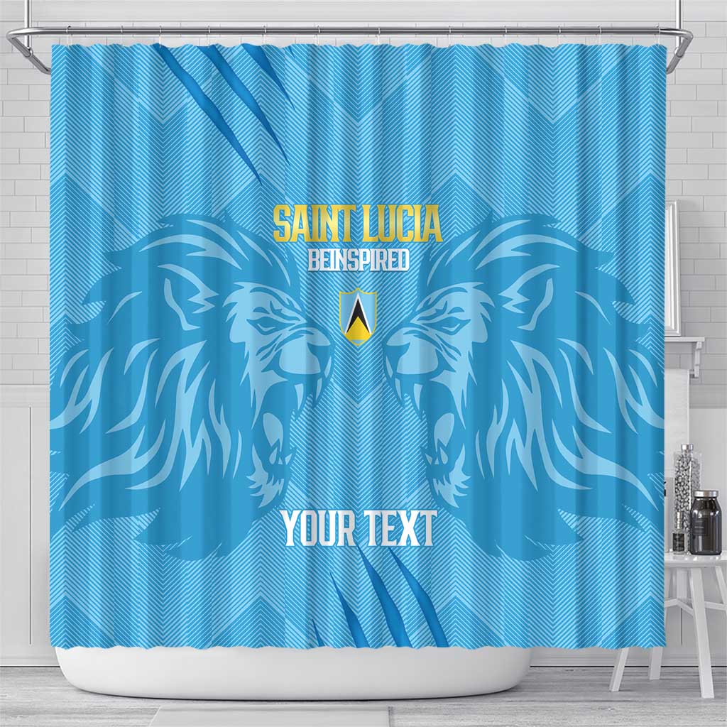 Custom Saint Lucia Cricket Shower Curtain Go Champions Beinspired