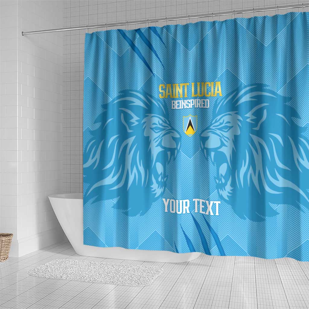 Custom Saint Lucia Cricket Shower Curtain Go Champions Beinspired