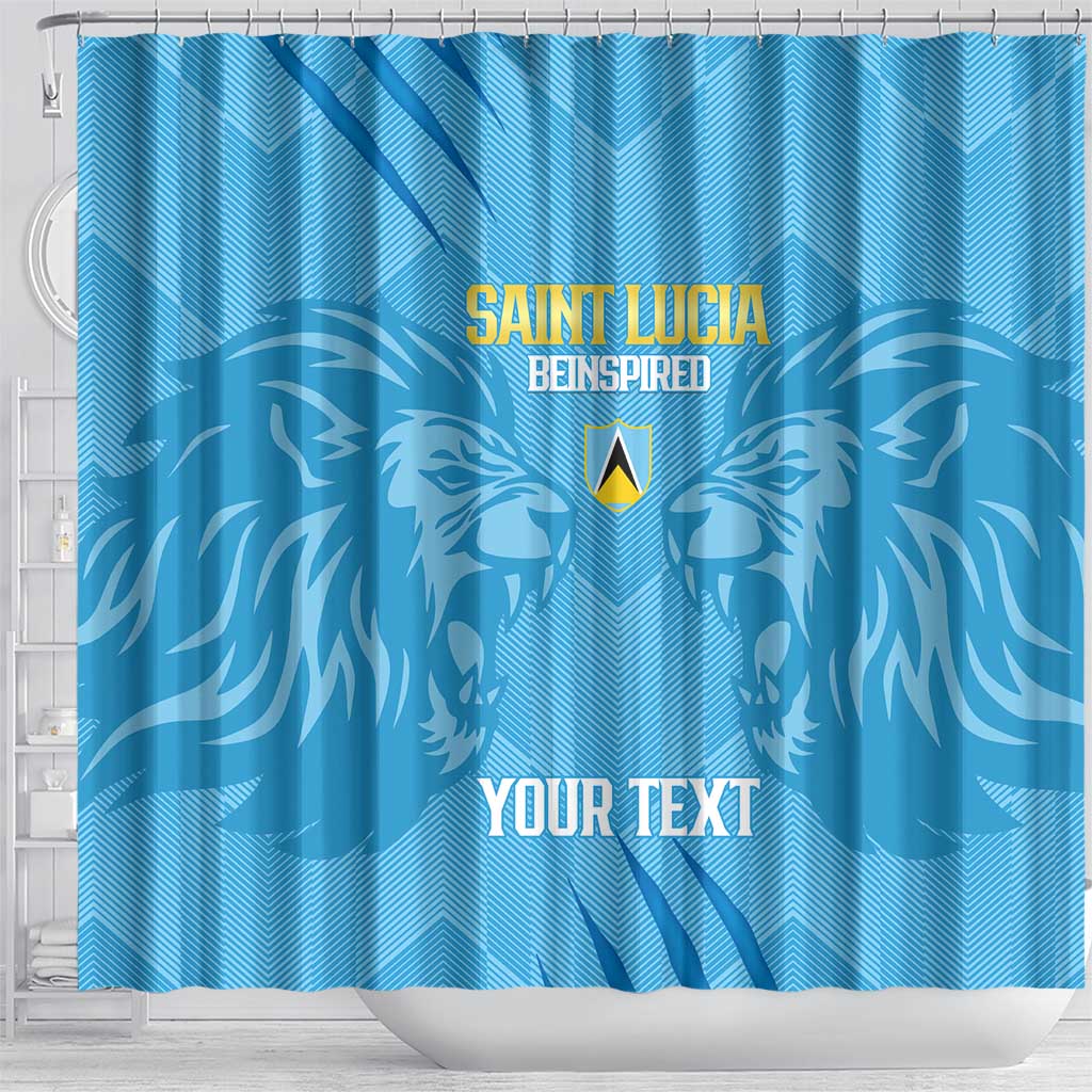 Custom Saint Lucia Cricket Shower Curtain Go Champions Beinspired