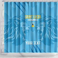 Custom Saint Lucia Cricket Shower Curtain Go Champions Beinspired
