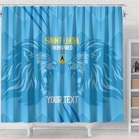 Custom Saint Lucia Cricket Shower Curtain Go Champions Beinspired