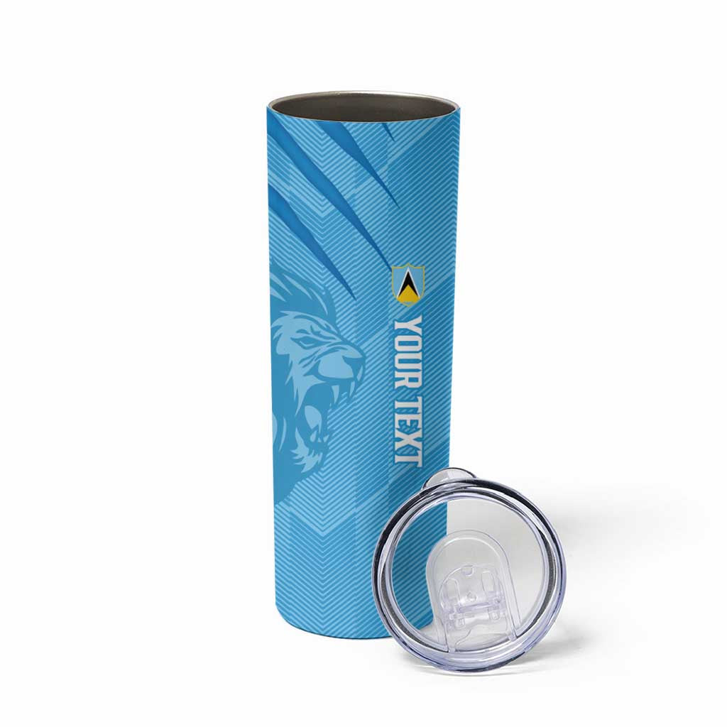 Custom Saint Lucia Cricket Skinny Tumbler Go Champions Beinspired