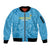 Custom Saint Lucia Cricket Sleeve Zip Bomber Jacket Go Champions Beinspired