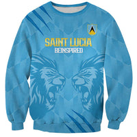 Custom Saint Lucia Cricket Sweatshirt Go Champions Beinspired