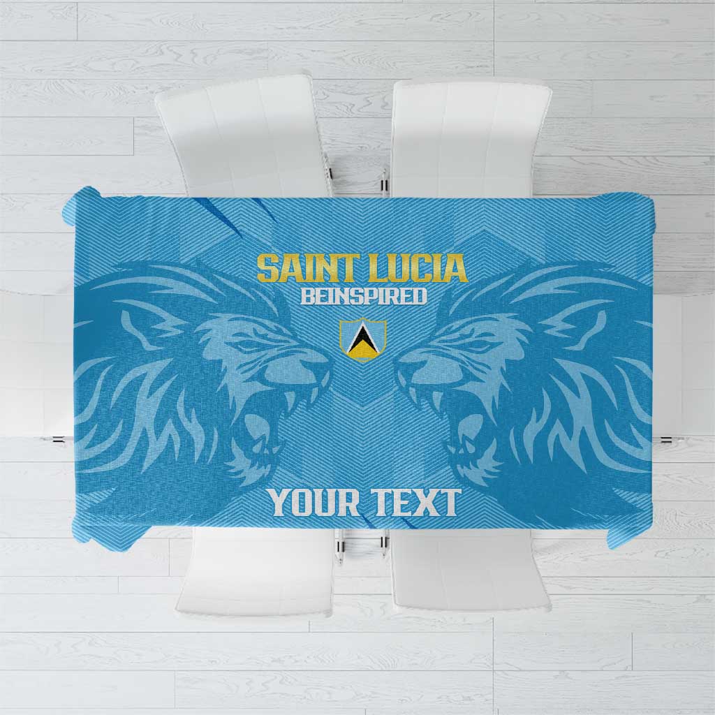 Custom Saint Lucia Cricket Tablecloth Go Champions Beinspired