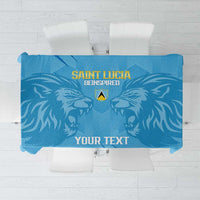 Custom Saint Lucia Cricket Tablecloth Go Champions Beinspired