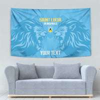 Custom Saint Lucia Cricket Tapestry Go Champions Beinspired