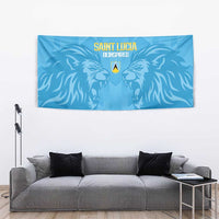 Custom Saint Lucia Cricket Tapestry Go Champions Beinspired