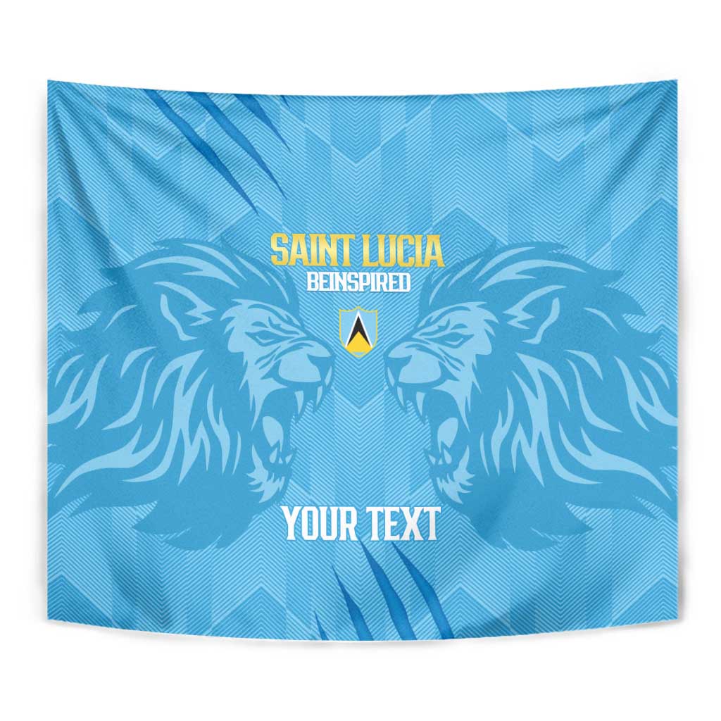 Custom Saint Lucia Cricket Tapestry Go Champions Beinspired