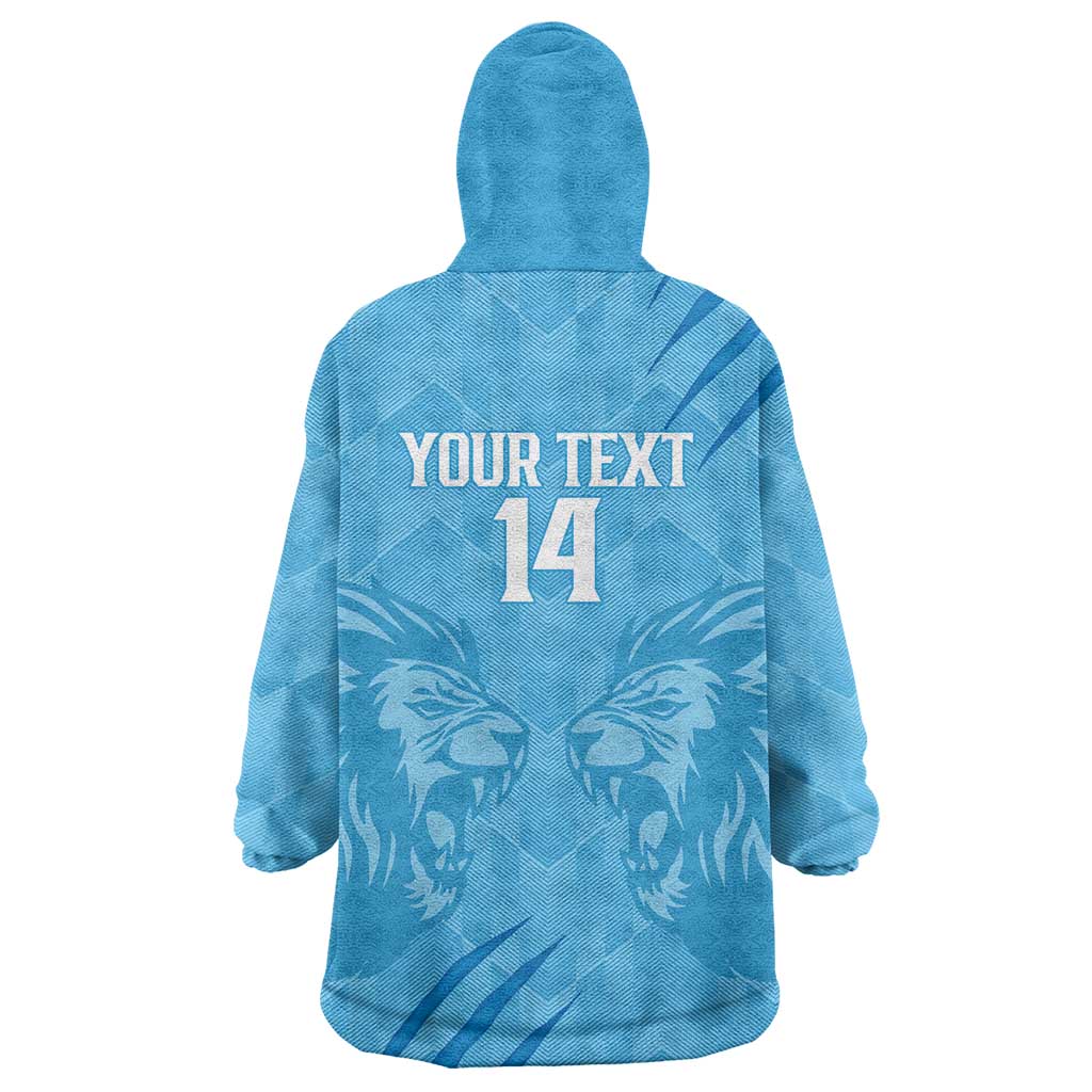 Custom Saint Lucia Cricket Wearable Blanket Hoodie Go Champions Beinspired