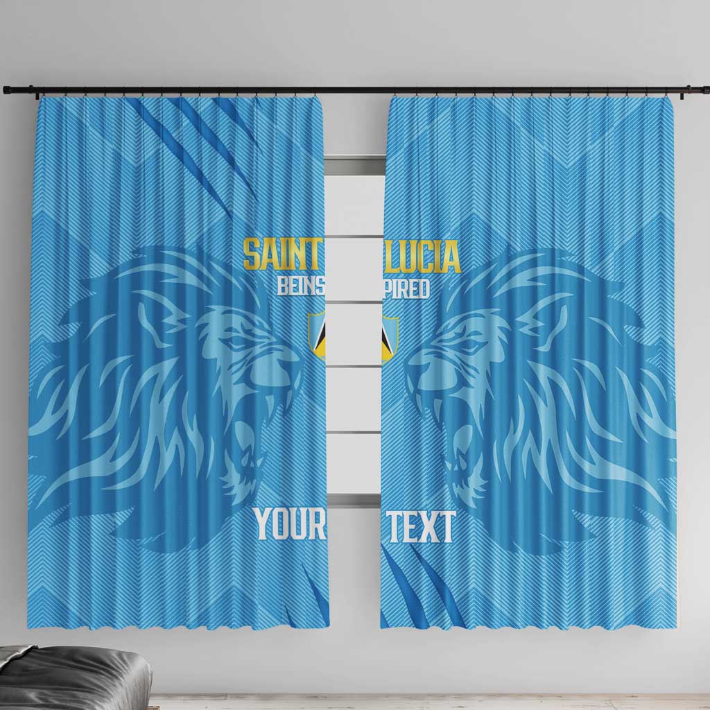 Custom Saint Lucia Cricket Window Curtain Go Champions Beinspired