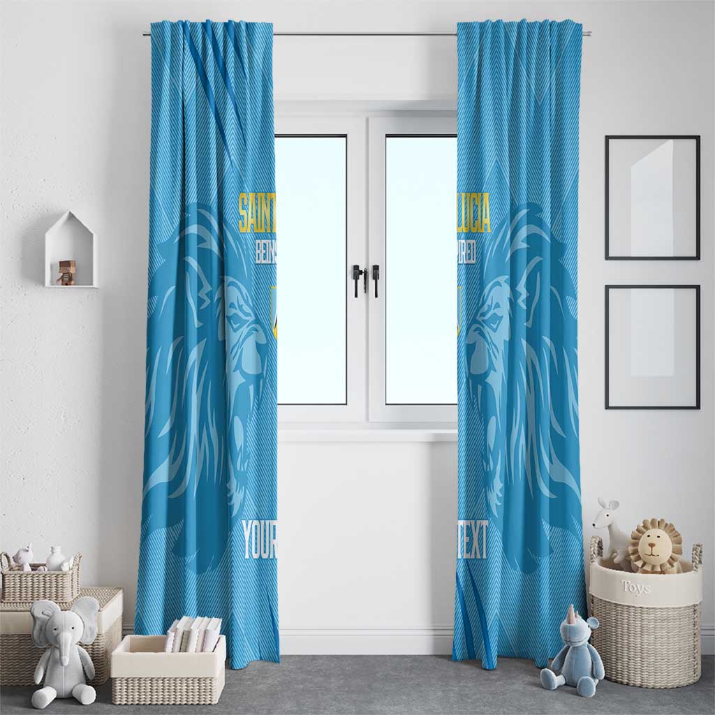 Custom Saint Lucia Cricket Window Curtain Go Champions Beinspired