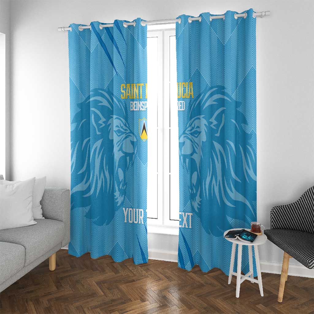 Custom Saint Lucia Cricket Window Curtain Go Champions Beinspired