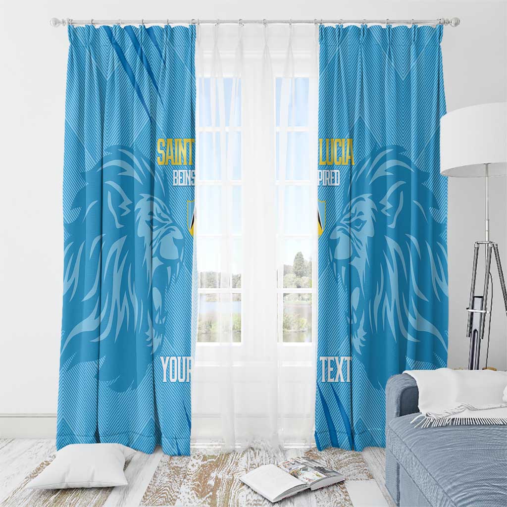 Custom Saint Lucia Cricket Window Curtain Go Champions Beinspired