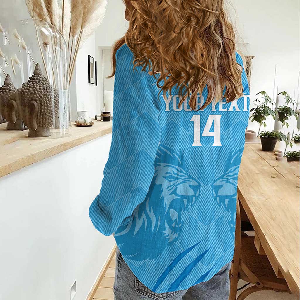 Custom Saint Lucia Cricket Women Casual Shirt Go Champions Beinspired