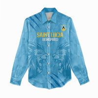 Custom Saint Lucia Cricket Women Casual Shirt Go Champions Beinspired