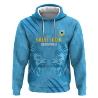 Custom Saint Lucia Cricket Zip Hoodie Go Champions Beinspired