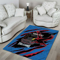 Custom Antigua and Barbuda Cricket Area Rug Go Champions Falcons