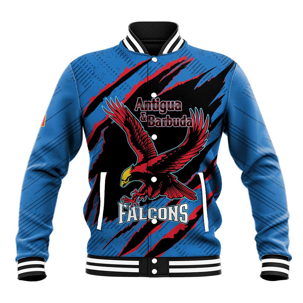 Custom Antigua and Barbuda Cricket Baseball Jacket Go Champions Falcons