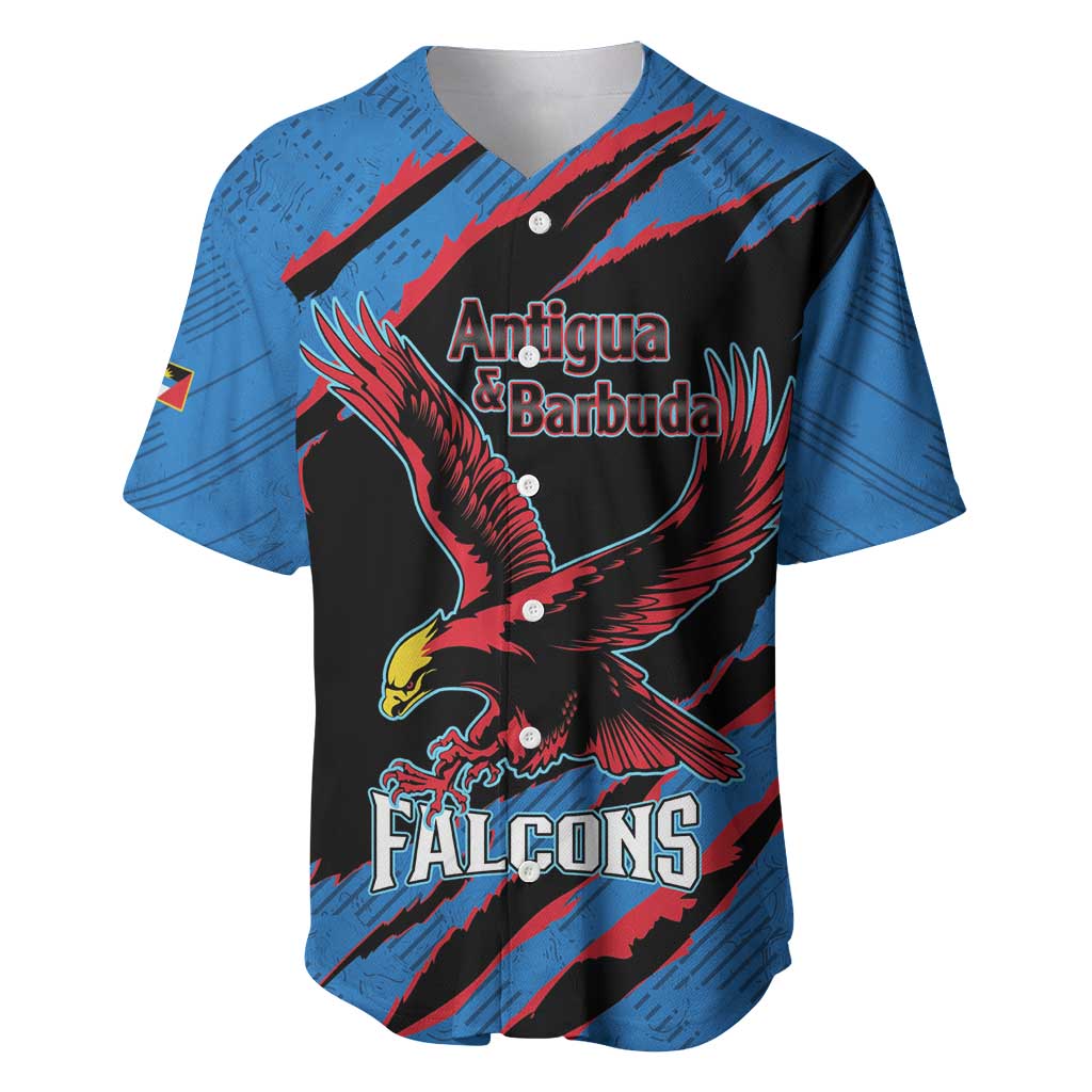 Custom Antigua and Barbuda Cricket Baseball Jersey Go Champions Falcons