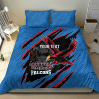 Custom Antigua and Barbuda Cricket Bedding Set Go Champions Falcons