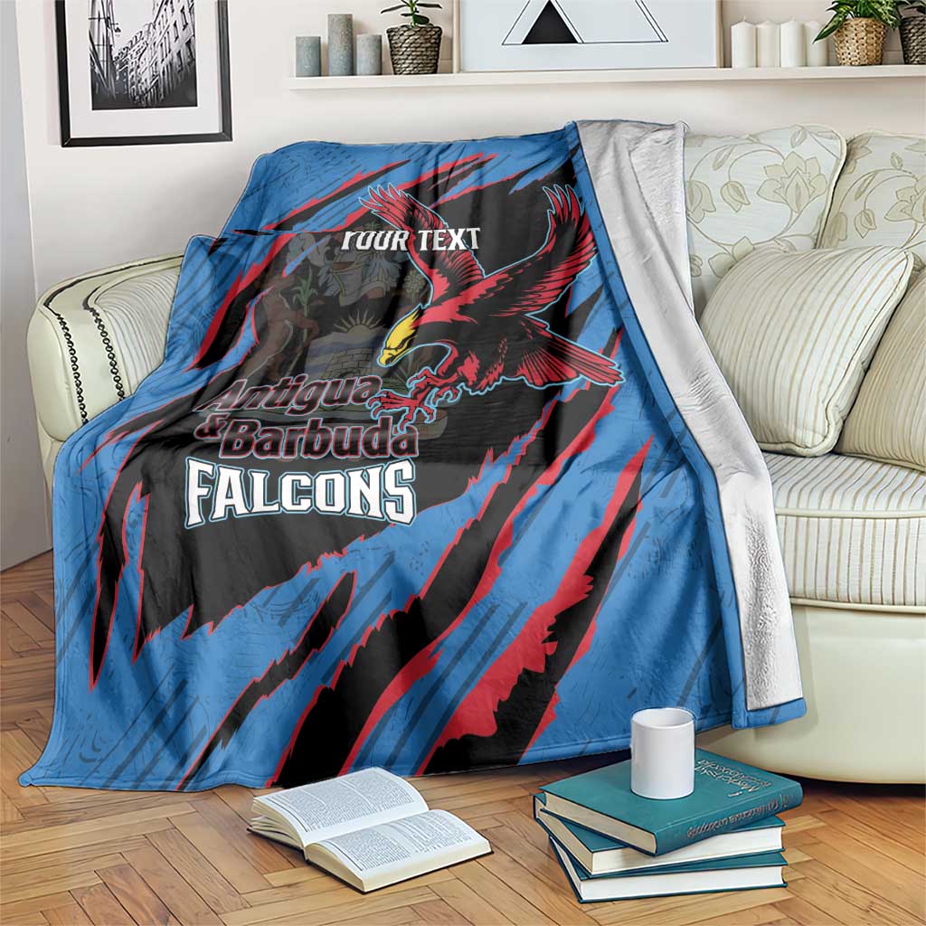 Custom Antigua and Barbuda Cricket Blanket Go Champions Falcons