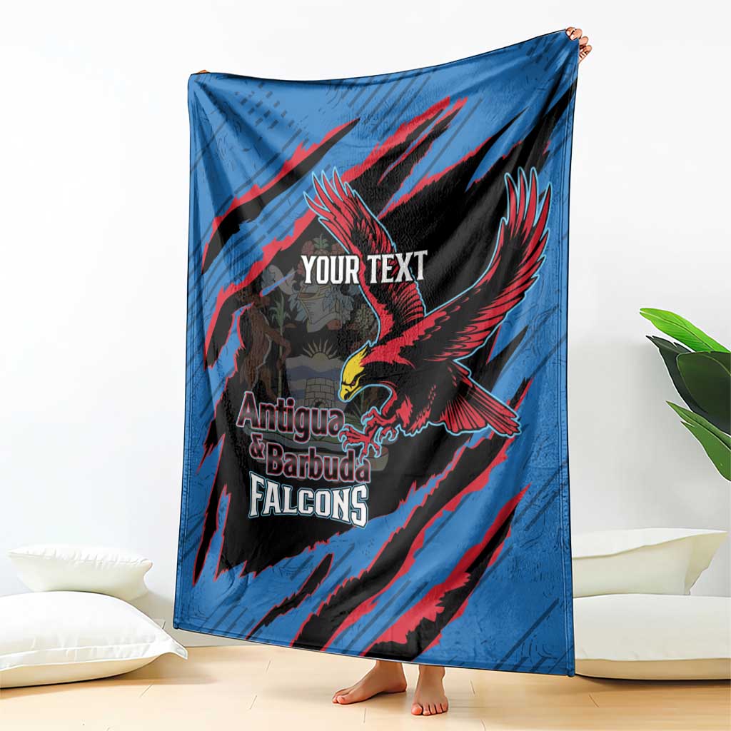 Custom Antigua and Barbuda Cricket Blanket Go Champions Falcons