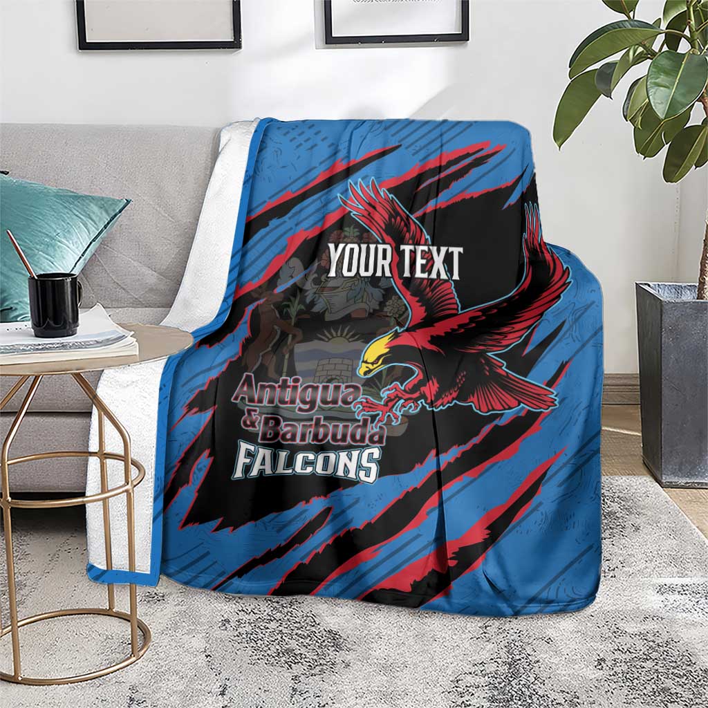 Custom Antigua and Barbuda Cricket Blanket Go Champions Falcons