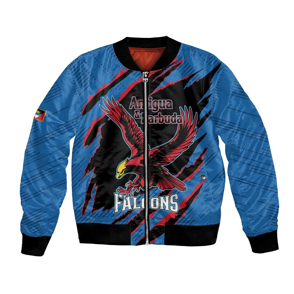 Custom Antigua and Barbuda Cricket Bomber Jacket Go Champions Falcons