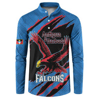 Custom Antigua and Barbuda Cricket Button Sweatshirt Go Champions Falcons