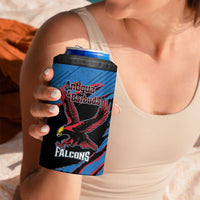 Custom Antigua and Barbuda Cricket 4 in 1 Can Cooler Tumbler Go Champions Falcons