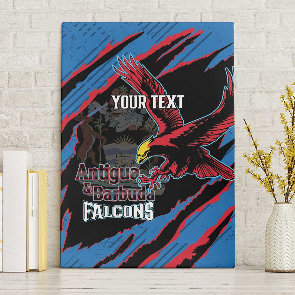 Custom Antigua and Barbuda Cricket Canvas Wall Art Go Champions Falcons