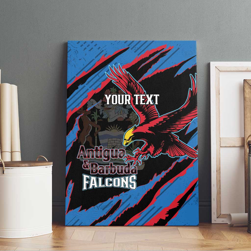 Custom Antigua and Barbuda Cricket Canvas Wall Art Go Champions Falcons